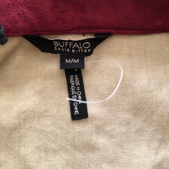 Go for zip front leather suede mix top - Picture 5 of 5